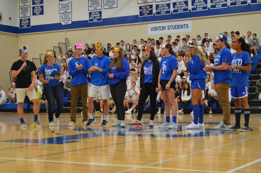 Panther Pack gets the crowd ready at the Homecoming assembly
