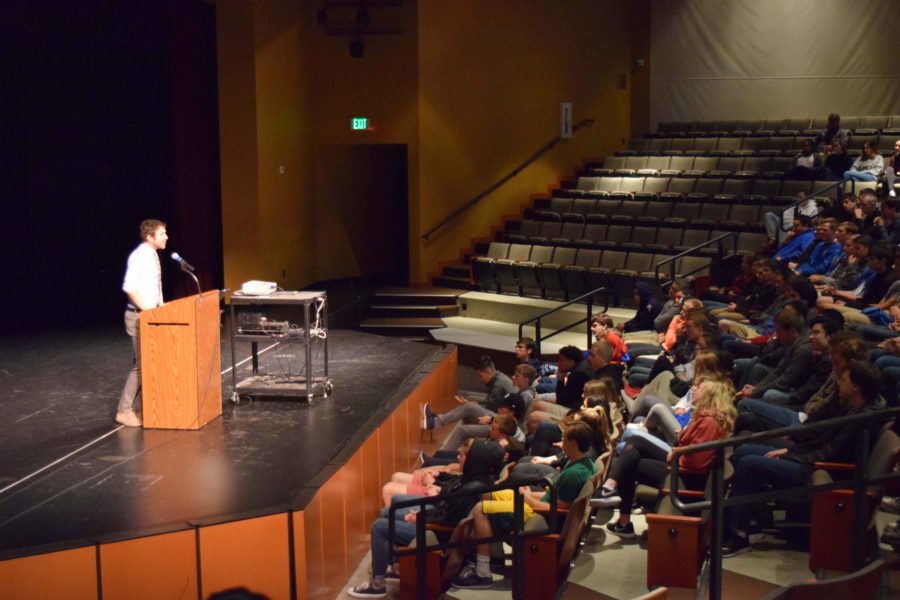 Author Jeff Hobbs spoke to Seattle Prep students about his book The Short and Tragic Life of Robert Peace
