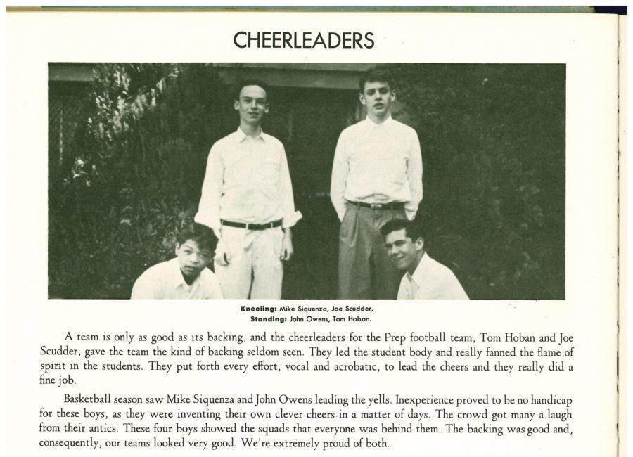 The 1951-52 Seattle Prep Cheerleading team.