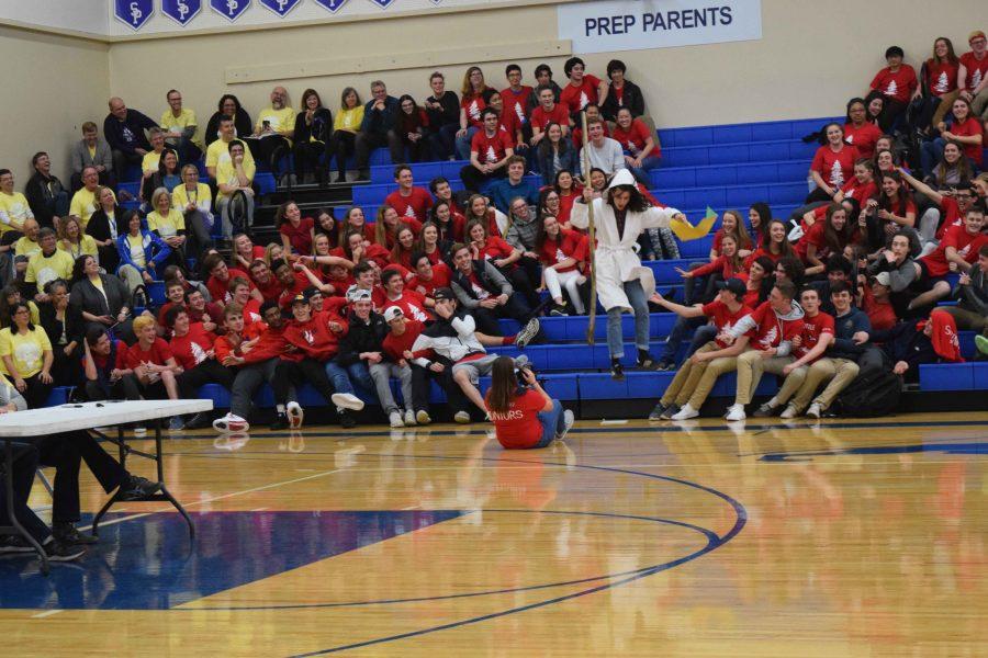 "Moses" appears as part of the Junior class Opening Ceremonies skit.