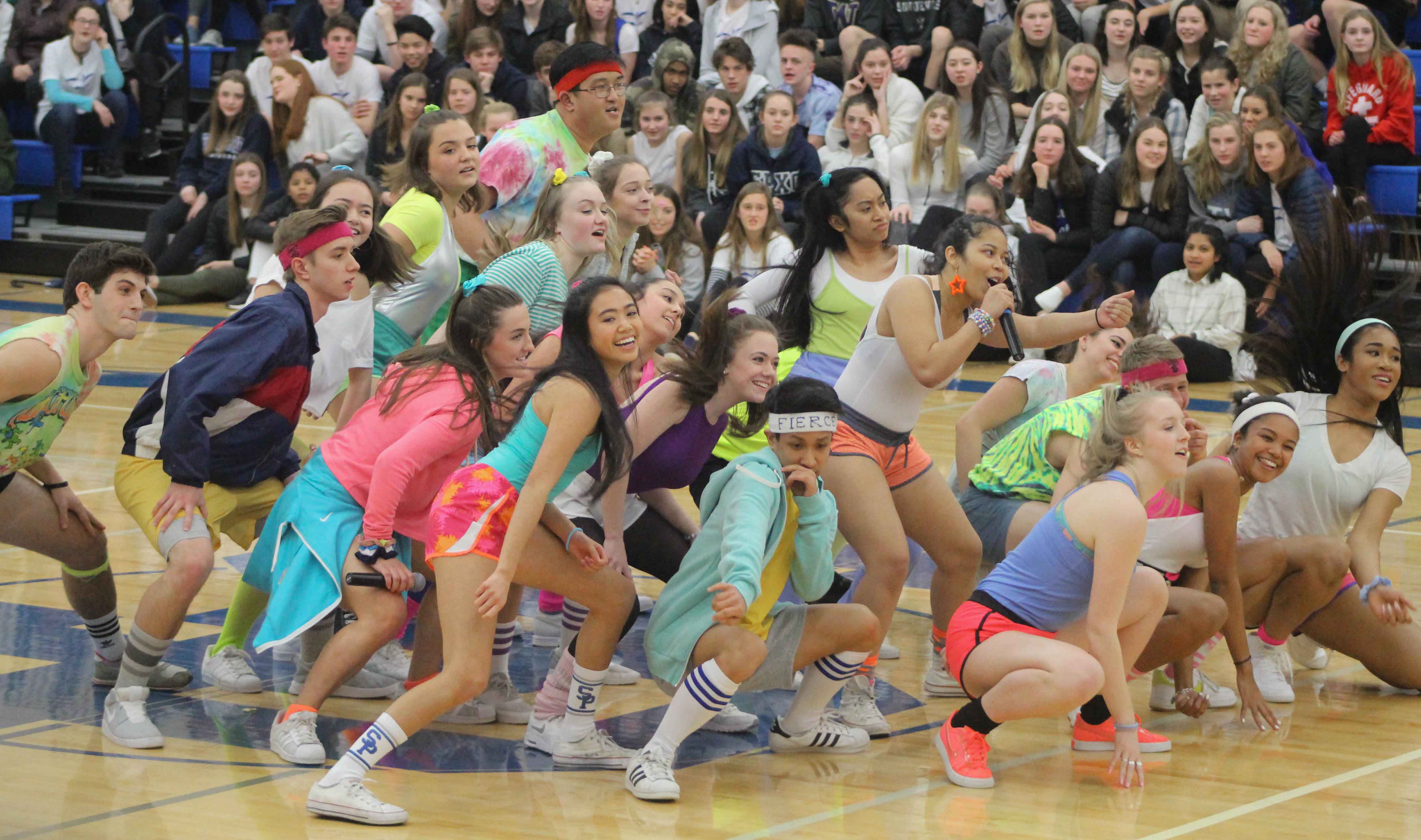 Junior Annie Bentley's second place photo of the Senior Karaoke performance.
