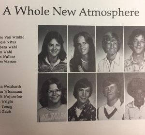 Seattle Prep's first Co-Ed graduating class in 1975.