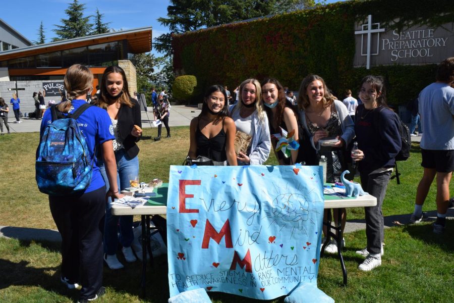Members of EMM (Every Mind Matters) at the recent Club Fair.