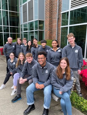 The 2021-22 Seattle Prep Mock Trial Team. The team won their 15th State Championship this year.