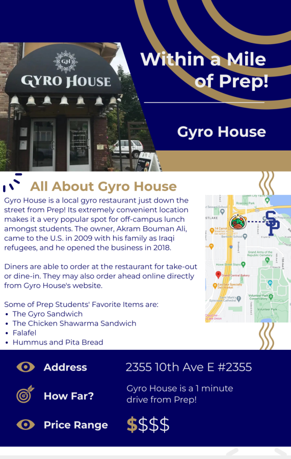 Within a Mile of Prep: Gyro House