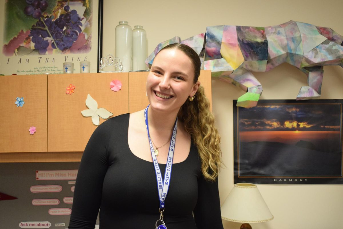 Ms. Marie Hauck returned to Seattle Prep this school year as a member of the Alumni Service Corps.